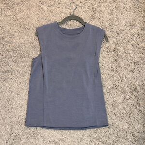 Athleta Sleeveless Crewneck Tank in Dusty Blue